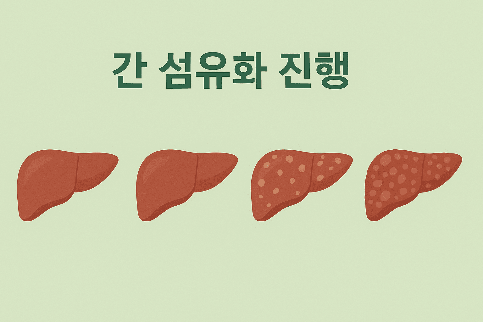 간 섬유화가 진행되는 형태 일러스트