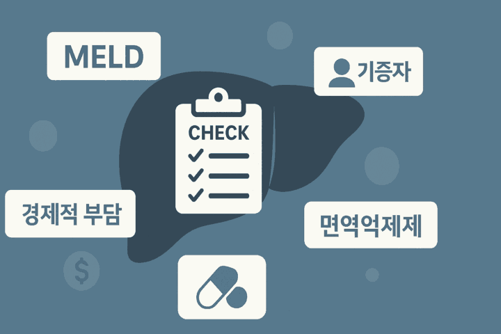 간 이식 체크리스트 일러스트