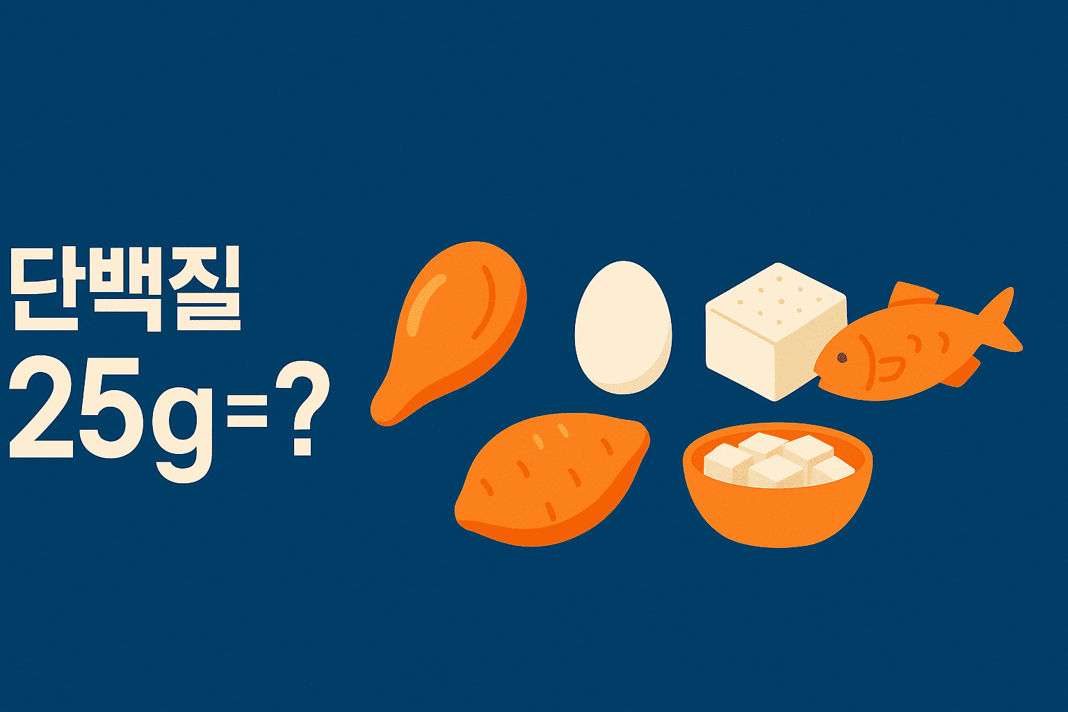 단백질 25g = 단백질 식품류