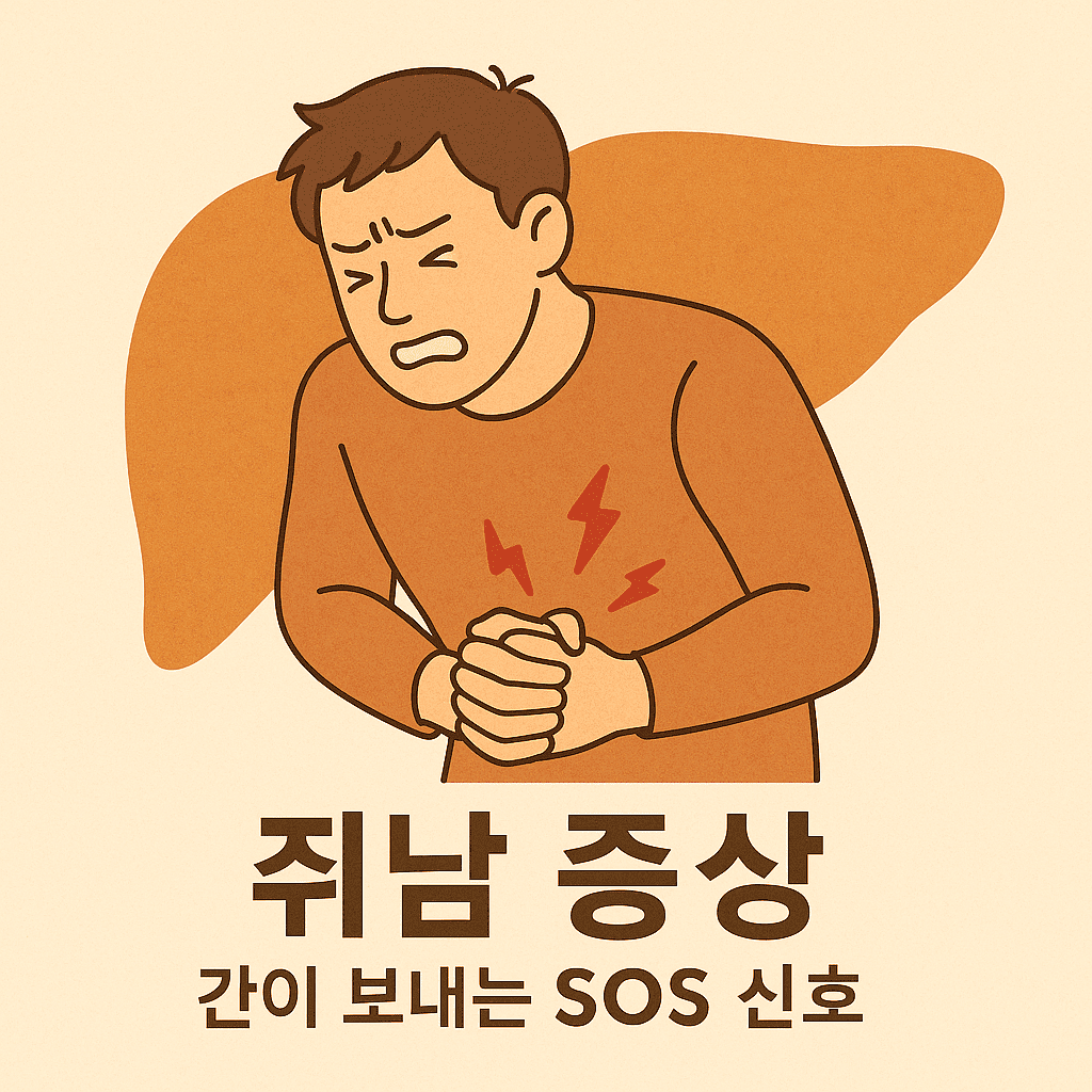 쥐남 증상, 간이 보내는 SOS 신호 라는 문구