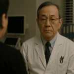 간을 잃기 전에 시리즈 4편 병원 진료실에서 환자와 마주 앉아 환자 너머 정면을 바라보고 있는 의사