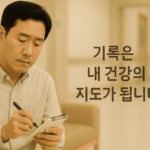 노트에 기록하는 남자