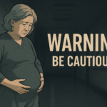 복수가 찬 노년 여성 일러스트